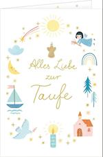 Grußkarte - Alles Liebe zur Taufe