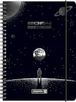 Schülerkalender 2024/2025 "Outer Space", 2 Seiten = 1 Woche, A5, 208 Seiten, schwarz