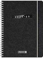 Schülerkalender 2024/2025 "Monochrome", 2 Seiten = 1 Woche, A5, 208 Seiten, schwarz