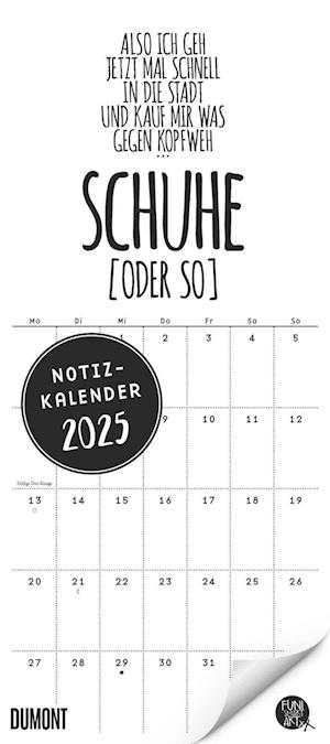 Funi Smart Art Notizkalender 2025 - Planer - Funny Quotes, Sprüche - Format 22 x 49,5 cm