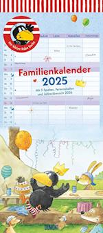 Der kleine Rabe Socke Familienkalender 2025 - Wandkalender - Familienplaner mit 5 Spalten - Format 22 x 49,5 cm