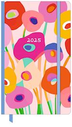 Dominique Vari Blossom - Wochen-Notizkalender groß 2025 - Taschen-Kalender 13x21 cm - mit Verschlussband & Falttasche - Weekly