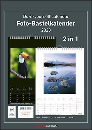 Foto-Bastelkalender 2023 - 2 in 1: schwarz und weiss - Do it yourself calendar A4