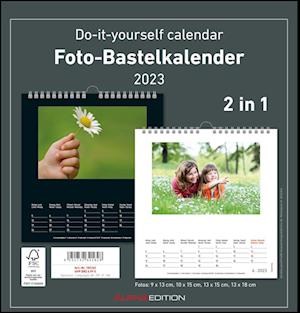 Foto-Bastelkalender 2023 - 2 in 1: schwarz und weiss - Do it yourself calendar 21x22 cm
