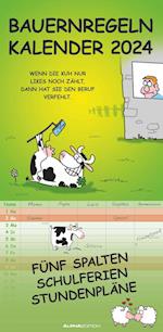 Bauernregeln 2024  Familienplaner - Familien-Timer - Termin-Planer - Kinder-Kalender - Familien-Kalender - 22x45