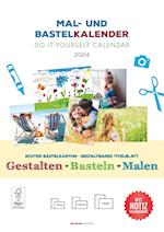 Mal- und Bastelkalender 2024 mit Platz für Notizen - weiß - 21 x 29,7 - Do it yourself calendar A4 - datiert - Foto-Kalender - Alpha Edition