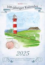 100-jähriger Kalender 2025 - Bildkalender 23,7x34 cm - mit Wetterprognosen, Bauernregeln und liebevollen Illustrationen - Wandkalender - Alpha Edition