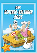 Der Rentner-Kalender 2025 - Bild-Kalender 23,7x34 cm - mit lustigen Cartoons - Humor-Kalender - Comic - Wandkalender - mit Platz für Notizen - Alpha Edition