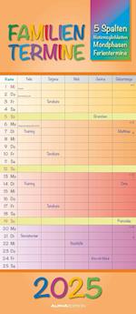 Regenbogen 2025 Familienplaner - Terminkalender - Familienkalender - 19,5x45