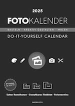 Foto-Bastelkalender schwarz 2025 - 21 x 29,7 -  Do it yourself calendar A4 - datiert - Kreativkalender - Foto-Kalender - Alpha Edition