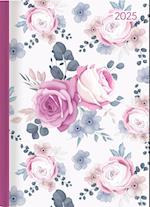 Lady Journal Midi Roses 2025 - Taschen-Kalender 12x17 cm - Rosen - mit Mattfolie - Notiz-Buch - Weekly - 192 Seiten - Alpha Edition