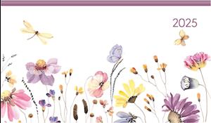 Ladytimer Pad Flower Field 2025 - Taschen-Kalender 15,6x9 cm - Blumen - Weekly - 128 Seiten - Notiz-Buch - Alpha Edition