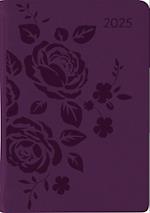 Ladytimer Mini Deluxe Purple 2025 - Taschen-Kalender 8x11,5 cm - Tucson Einband - mit Motivprägung - Weekly - 144 Seiten - Alpha Edition