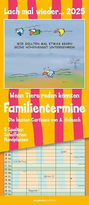 Lach mal wieder... 2025 Familienplaner - Familienkalender - Wandkalender - 19,5x45