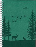 Wochenplaner Nature Line Forest 2025 - Taschen-Kalender A5 - 1 Woche 2 Seiten - Ringbindung - 128 Seiten - Umwelt-Kalender - mit Hardcover - Alpha Edition