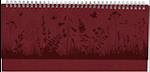 Tisch-Querkalender Nature Line Flower 2025 - Tisch-Kalender - Büro-Kalender quer 29,7x13,5 cm - 1 Woche 2 Seiten - Umwelt-Kalender - mit Hardcover