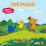 Die Maus 2025 - Broschürenkalender 30x30 cm (30x60 geöffnet) - Kalender mit Platz für Notizen - inkl. Poster - Wandplaner - Bildkalender - Wandkalender