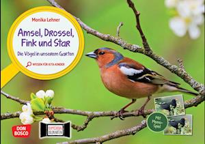 Amsel, Drossel, Fink und Star. Die Vögel in unserem Garten. Kamishibai Bildkarten und Memo-Spiel