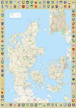 Danmarkskort med kommunevåben - Kolli 4