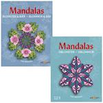 Mandalas malebøger - Blomster og Bær & Isblomster - 2 stk.