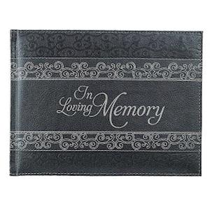 Guest Book in Loving Memory Charcoal