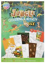 Male- og aktivitetsbog - Jungle, A4, 64 sider