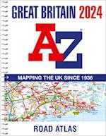 Great Britain A-Z Road Atlas 2024 (A4 Spiral)