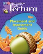 Intervenciones Tempranas de la Lectura, Placement and Assessment Guide