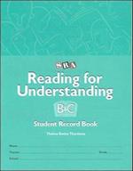 Reading for Understanding, Student Record Books for Levels B & C, Grades 3-12