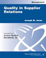 Quality in Supplier Relations
