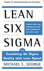 Lean Six Sigma, Chapter 12