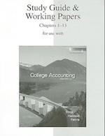 Study Guide & Working Papers for Use with College Accounting Chapters 1-13