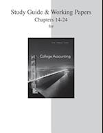 Study Guide and Working Papers Chapters for College Accounting (14-24)