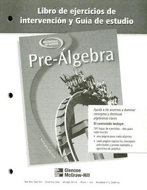 Pre-Algebra Libro de Ejercicios de Intervencion y Guia de Estudio