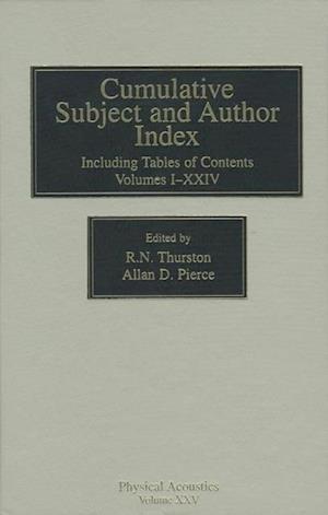 Cumulative Subject and Author Index, Including Tables of Contents Volumes 1-23