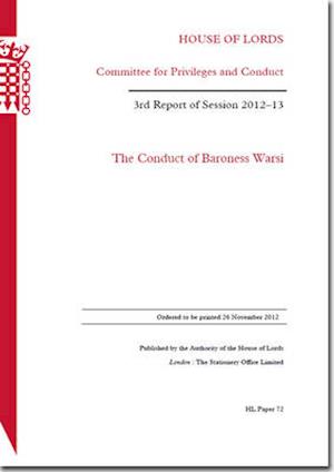 Conduct of Baroness Warsi