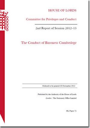Conduct of Baroness Cumberlege