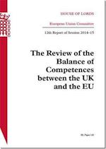 The Review of the Balance of Competences Between the UK and the Eu