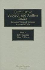 Cumulative Subject and Author Index, Including Tables of Contents Volumes 1-23