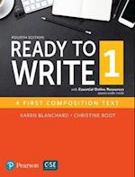 Ready to Write 1 with Essential Online Resources