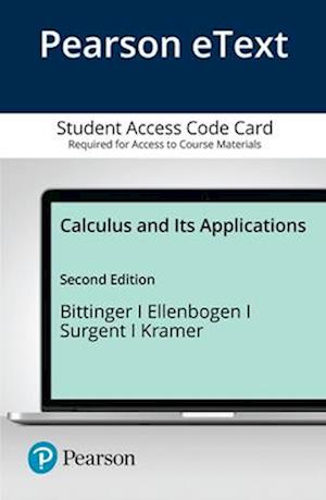 Pearson Etext Calculus and Its Applications -- Access Card