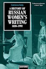 A History of Russian Women's Writing 1820-1992