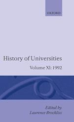 History of Universities: Volume XI: 1992