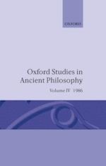 Oxford Studies in Ancient Philosophy: Volume IV