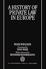 A History of Private Law in Europe