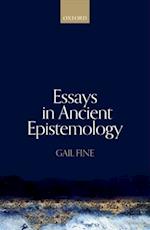 Essays in Ancient Epistemology