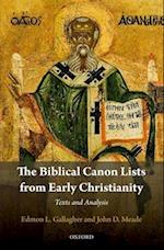 The Biblical Canon Lists from Early Christianity