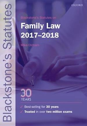 Blackstone's Statutes on Family Law 2017-2018