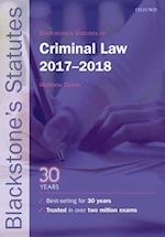 Blackstone's Statutes on Criminal Law 2017-2018