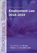 Blackstone's Statutes on Employment Law 2018-2019
